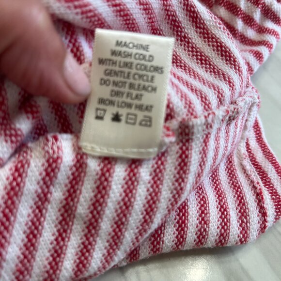 Max Studio Red and White Striped Casual Skirt Size Large - Picture 6 of 6